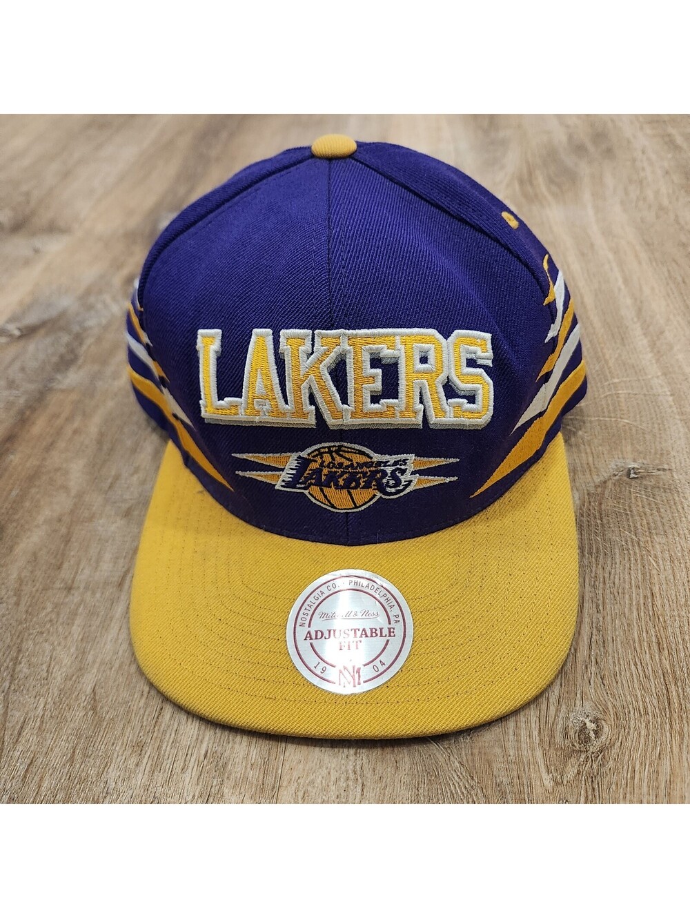 Los Angeles Lakers Mitchell & Ness Hardwood Classic Snapback Hat Yellow Purple